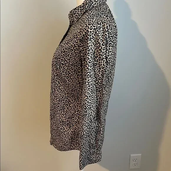 J. Crew Leopard Print Casual Button Down Shirt - Picture 4 of 5